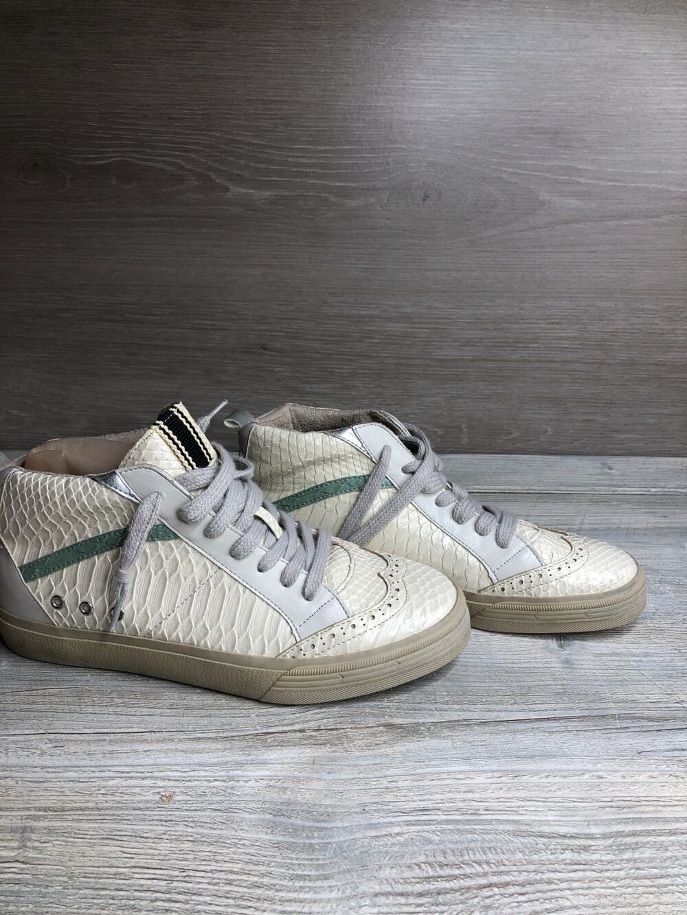 ShuShop Riley Bone Snake Women’s High Top Sneaker Size 8